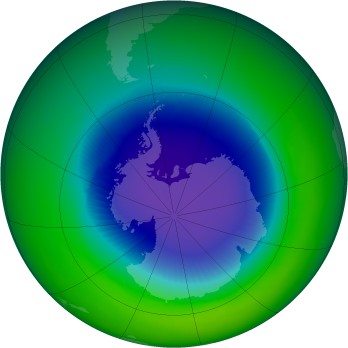 October 1989 monthly mean Antarctic ozone